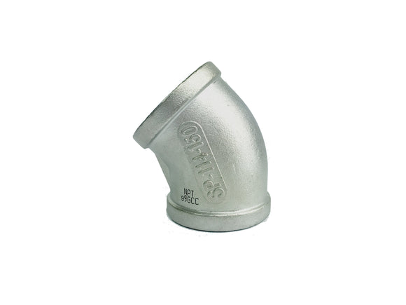 SS 150# ISO Threaded 45 Degree Elbow Pipe Fitting