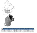 SS 150# Threaded 45 Degree Elbow MSS-SP114 Pipe Fitting